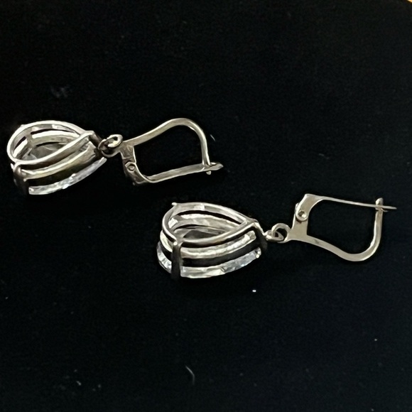 Sterling Silver 925 Elegant Silver Drop Earrings - Picture 4 of 4